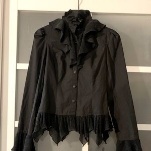 Gothic Lolita Rose Button Dress shirt